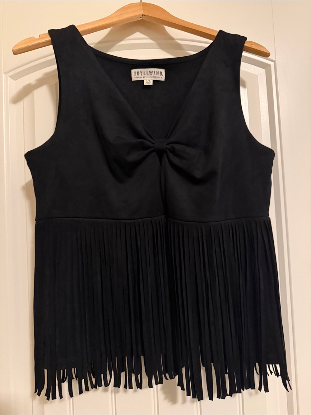 Idyllwind Black Fringe Tank Top